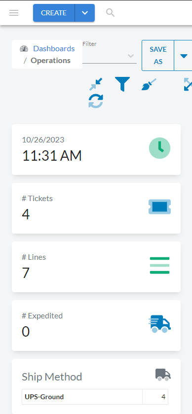 screenshot of 10X ERP